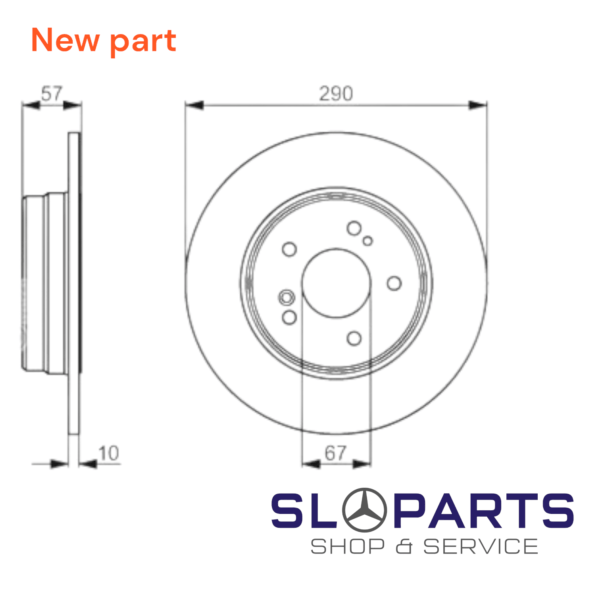 BRAKE DISC'S REAR SIDE SET A1294230412 - Image 2