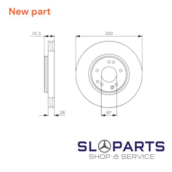 BRAKE DISC'S FRONT SIDE SET A1924212012 – Image 2